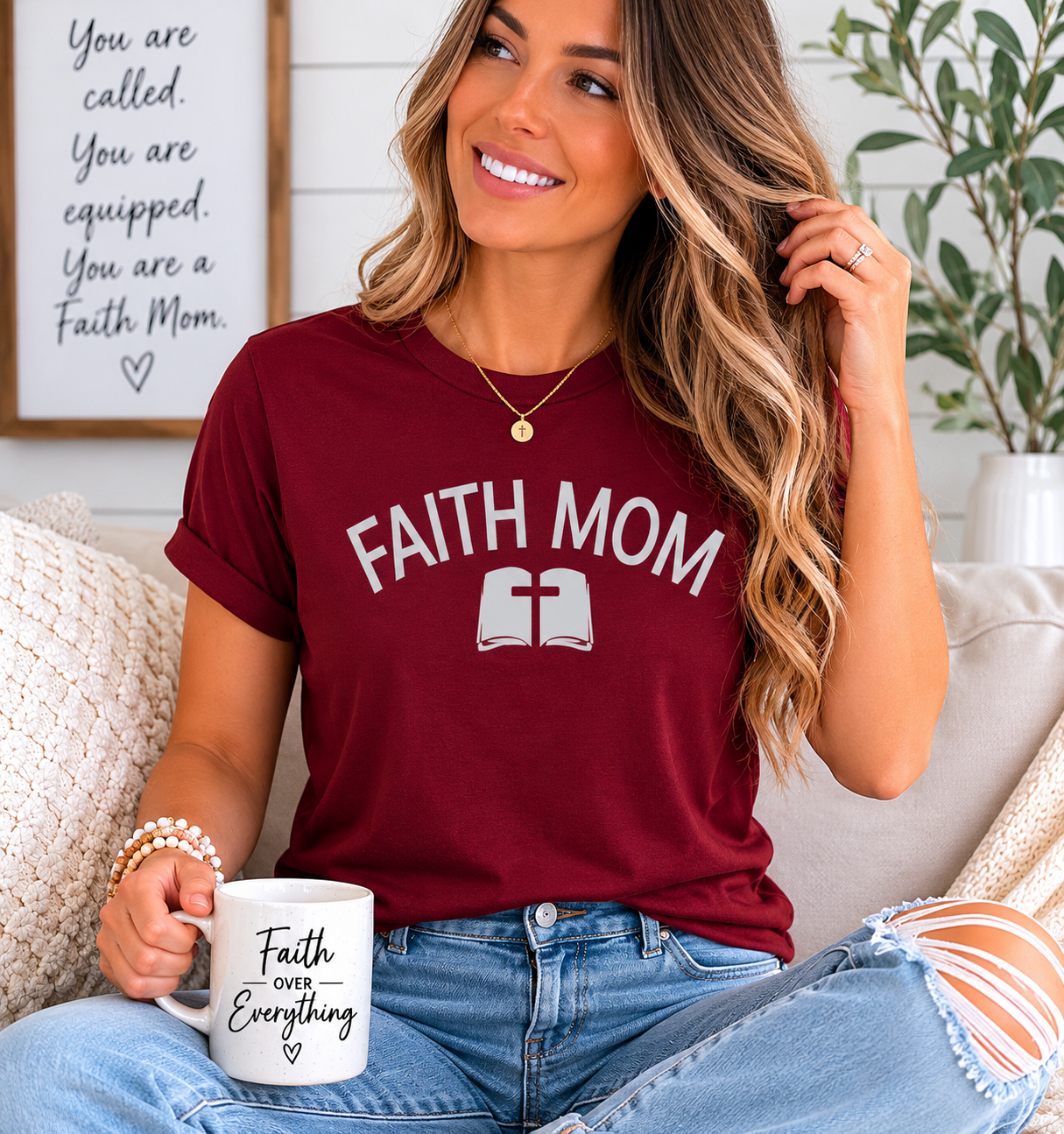 Faith Mom Signature Tee