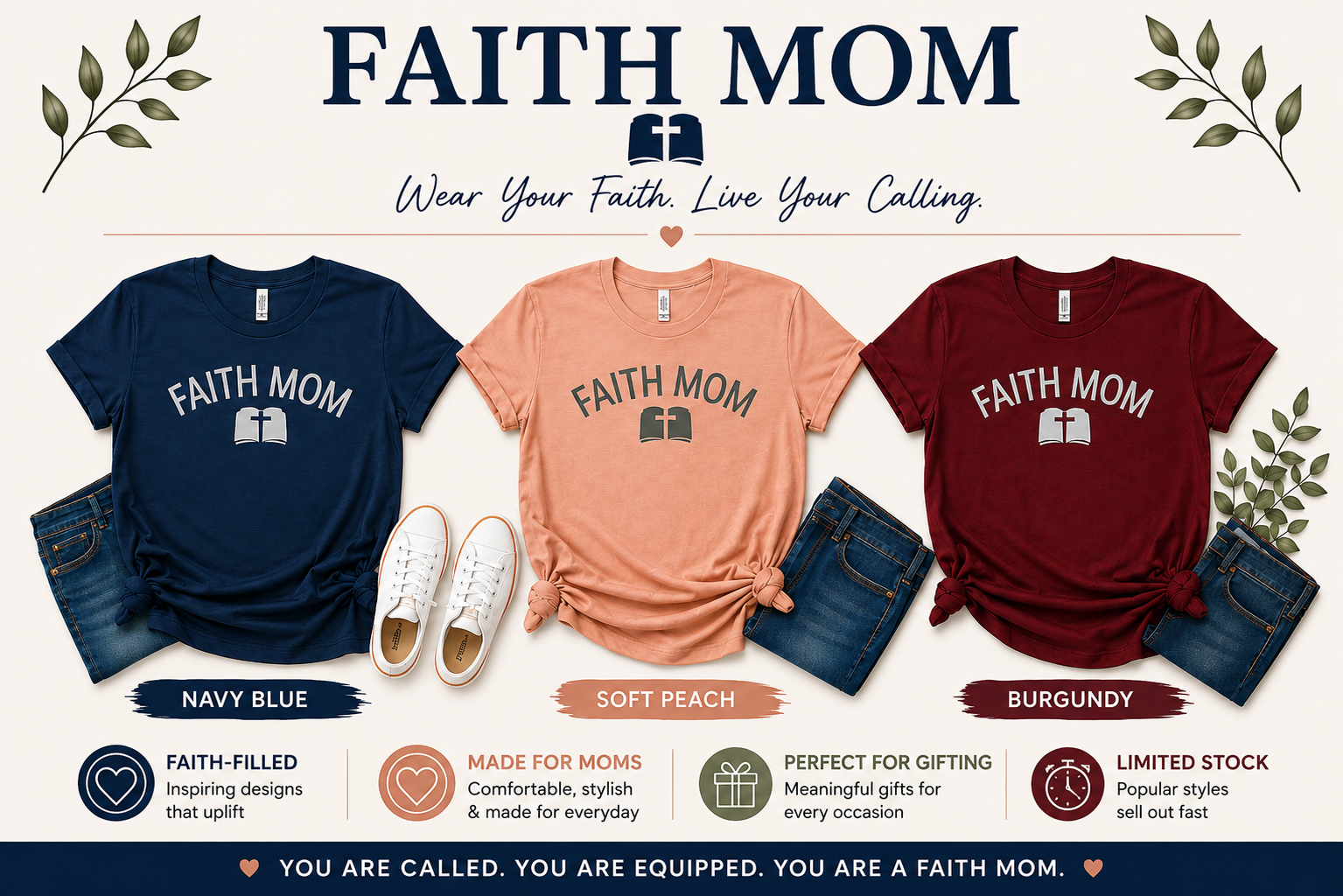 Faith Mom Signature Tee